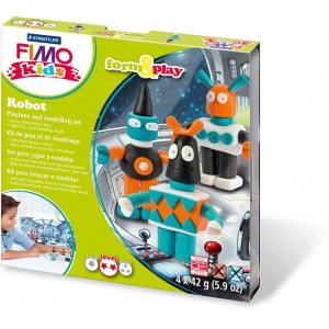 FIMO kids farm&play "Робот", набор состоящий из 4-х блоков по 42 гр., уровень сложности 2, 8034 03 LZ